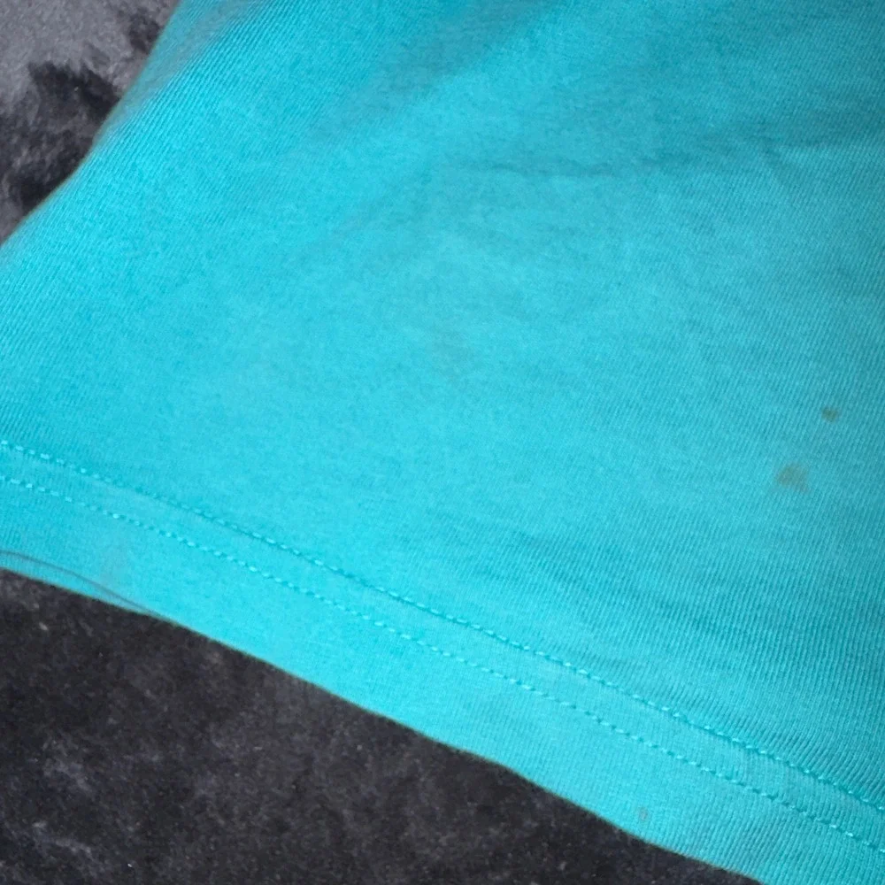 Adidas Mens XL Teal Blue Wavy Graphic T-Shirt HE4801